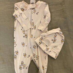 Hanna Andersson Winnie The Pooh 0-3M (3M) Footie Pajamas Sleep & Play